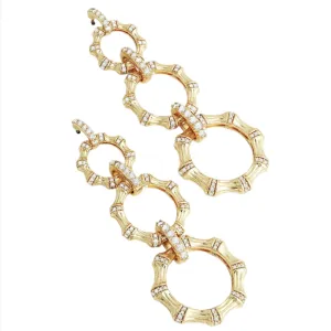 Bamboo Long Chain Earrings