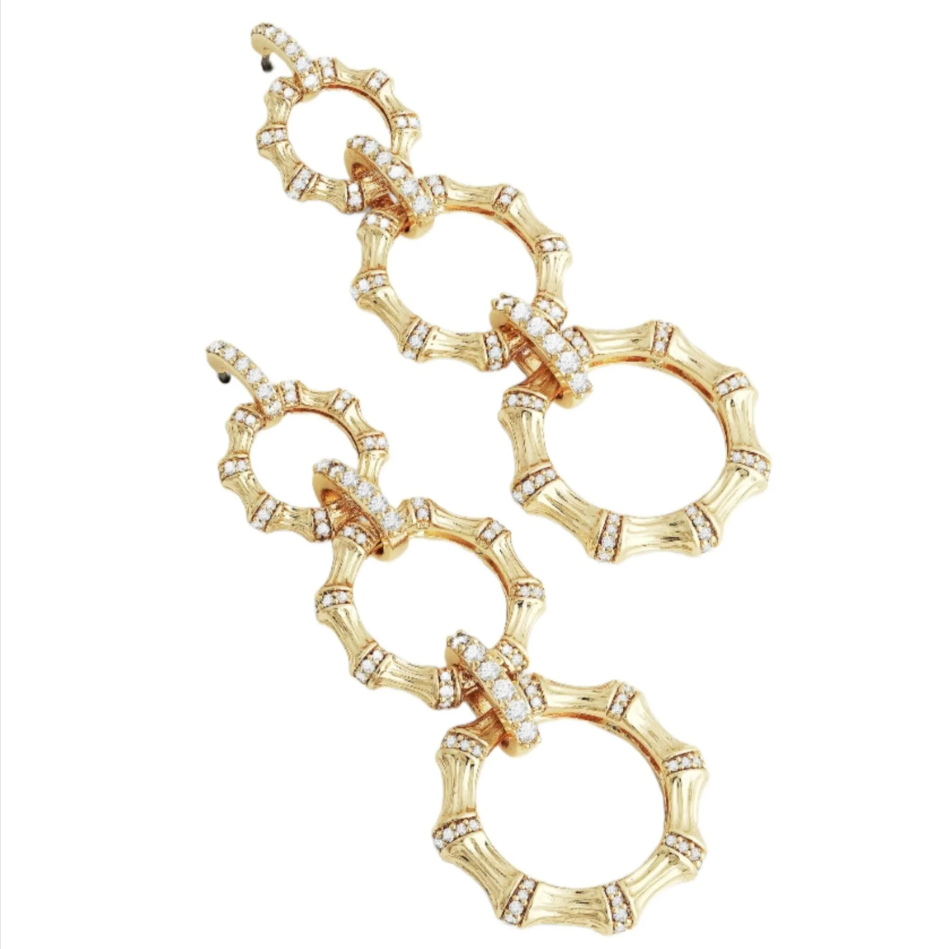 Bamboo Long Chain Earrings
