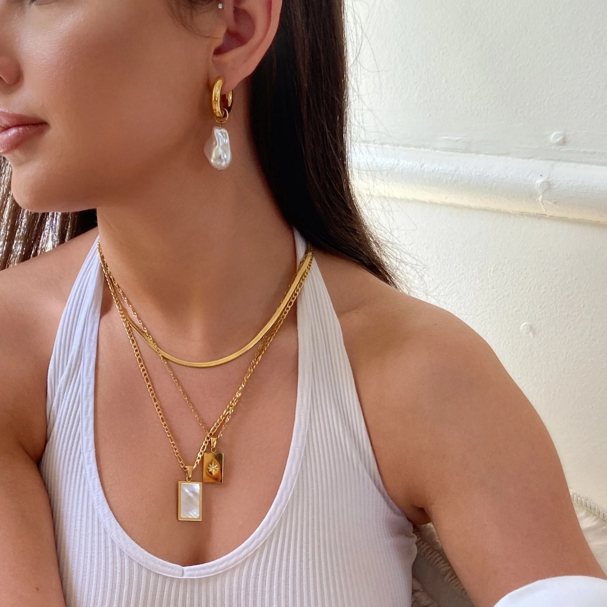 BAROQUE PEARL HOOPS