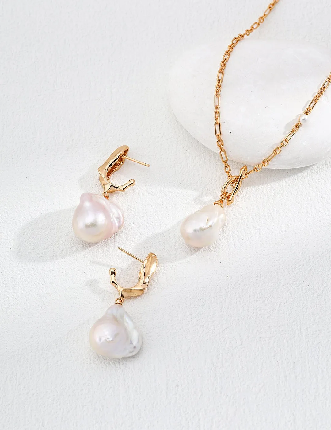 Baroque Pearl Sterling Silver Earrings