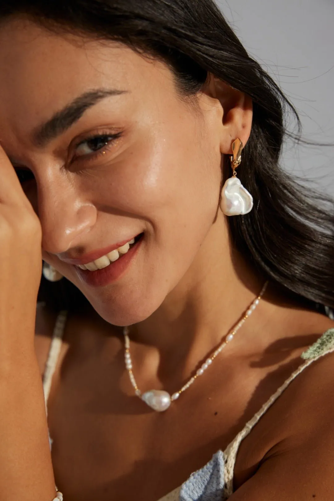 Baroque Pearl Sterling Silver Earrings