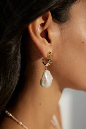 Baroque Pearl Sterling Silver Earrings