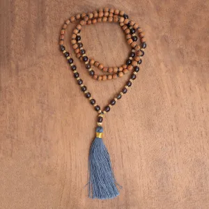 Batuan Harmony 22k Gold Plated Smoky Quartz Beaded Necklace from Bali