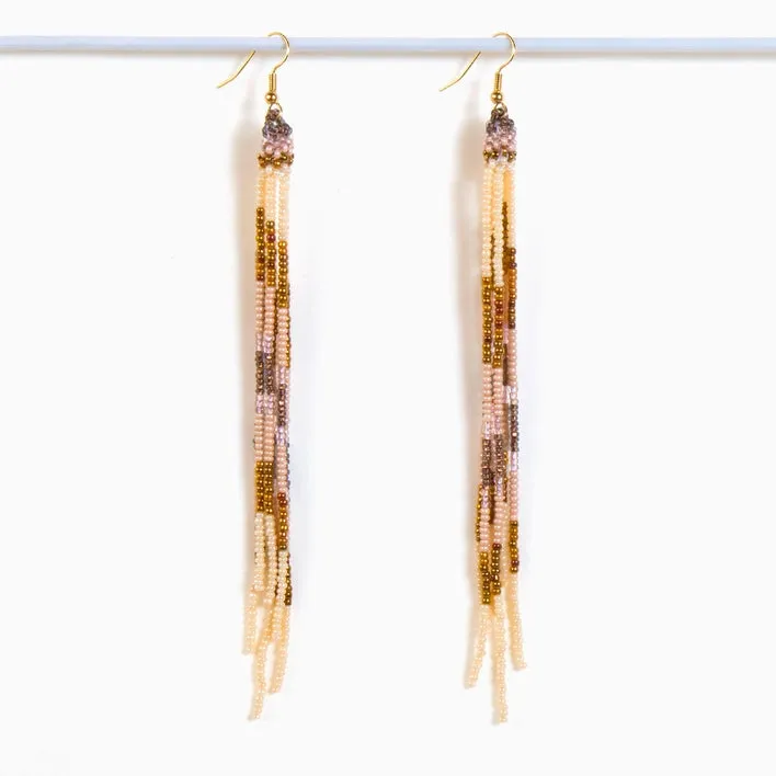 Beaded Fringe Duster Earrings (Multiple Colors)