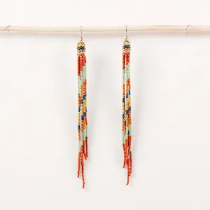Beaded Fringe Duster Earrings (Multiple Colors)