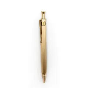 Bespoke Letterpress Boxed Brass Pen - Hexagon