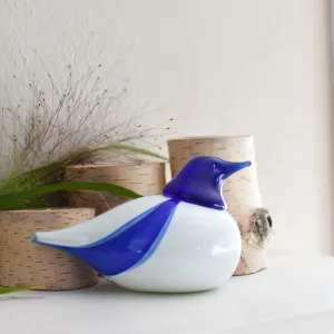 Bianco Blu Finnish Glass Bird, Finland Bird