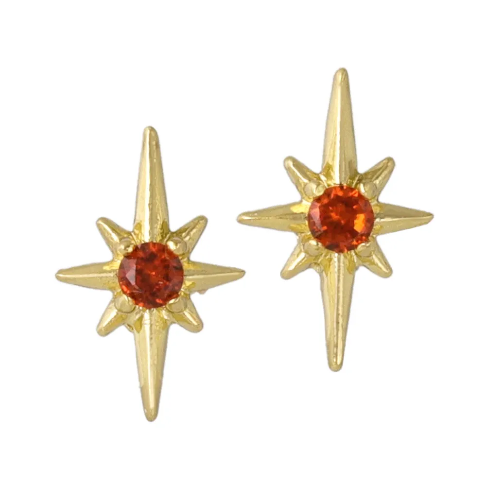 Birth Color Bright Star Studs