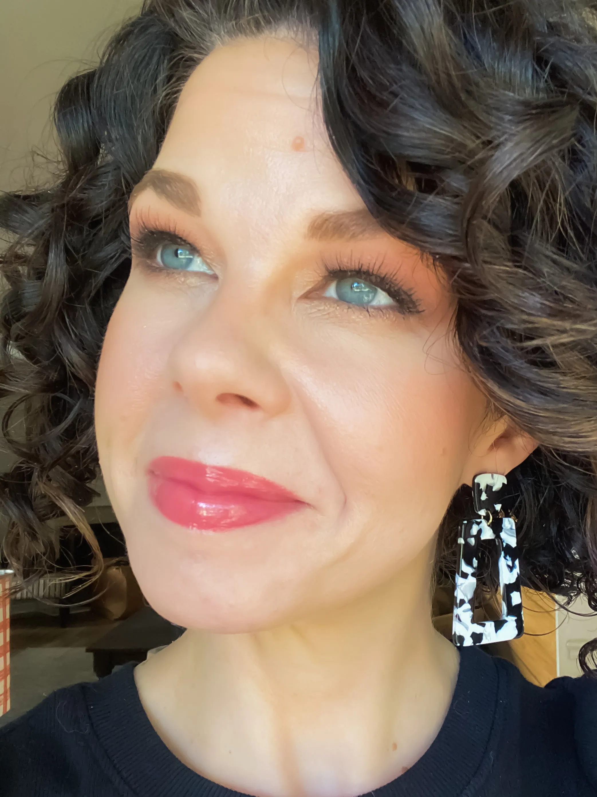 Black and White Acrylic Statement Earrings
