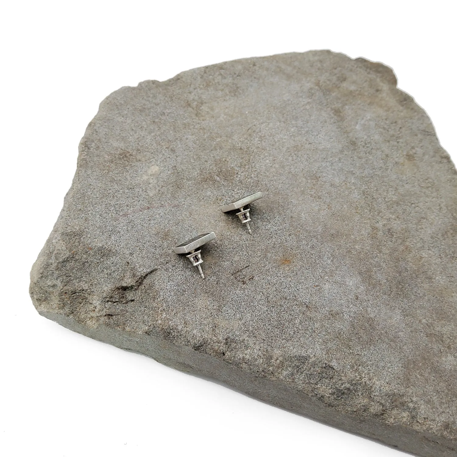 Black And White Square Studs
