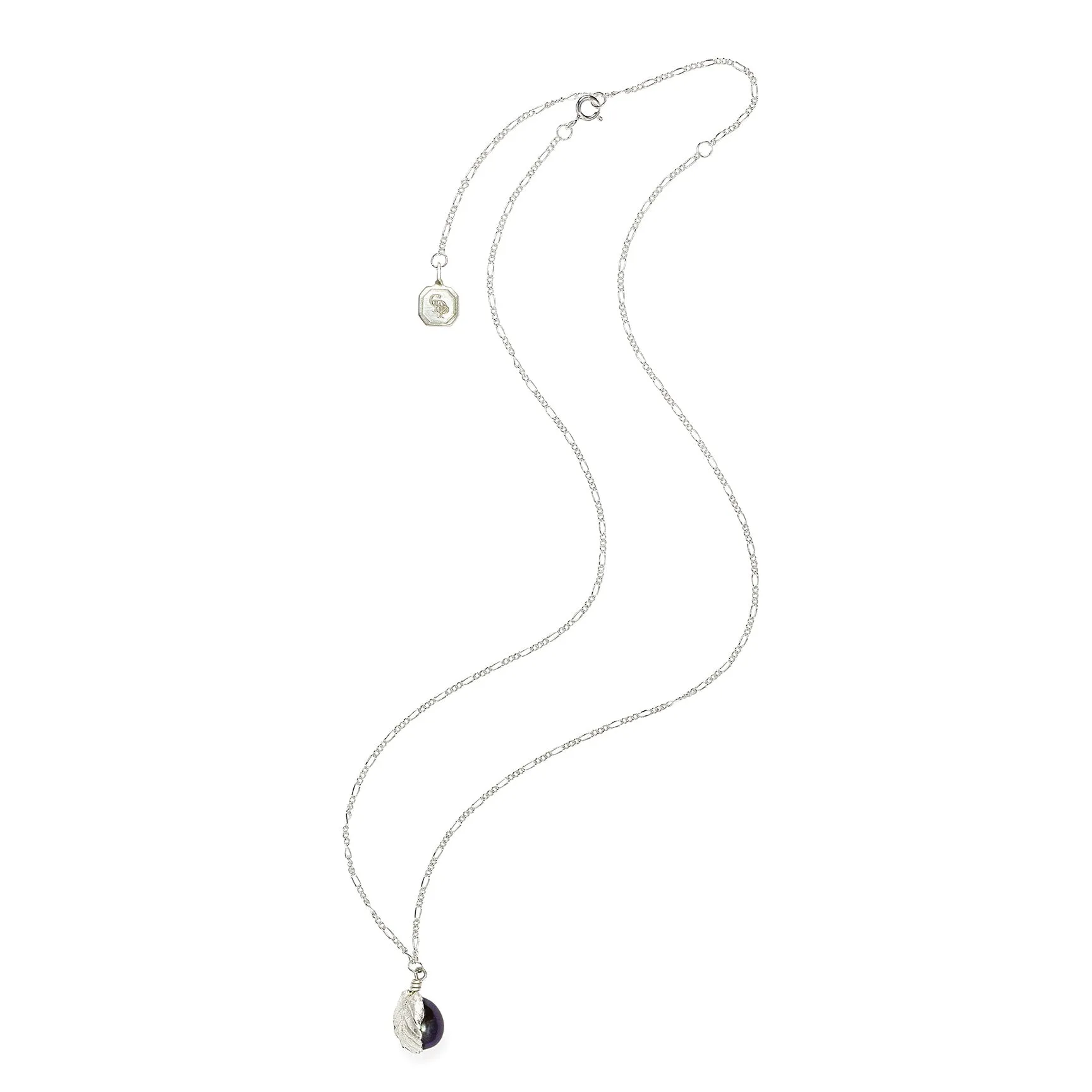 Black Freshwater Pearl 'Back To Basics' Simple Silver Pendant