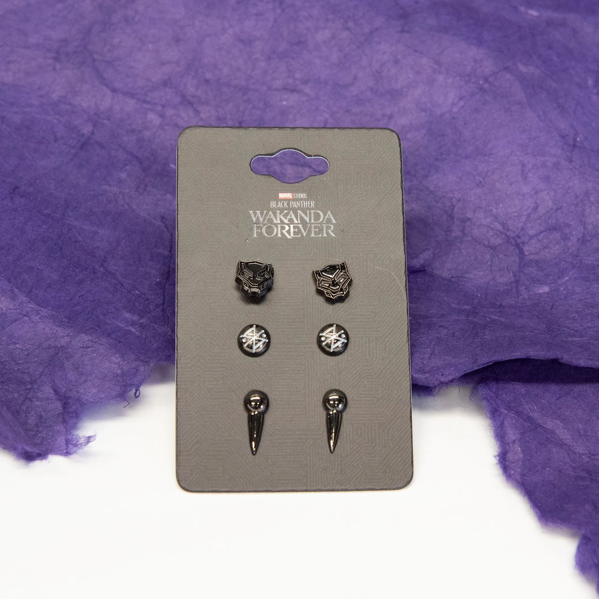 Black Panther: Wakanda Forever Black Plated Symbol Stud Pack
