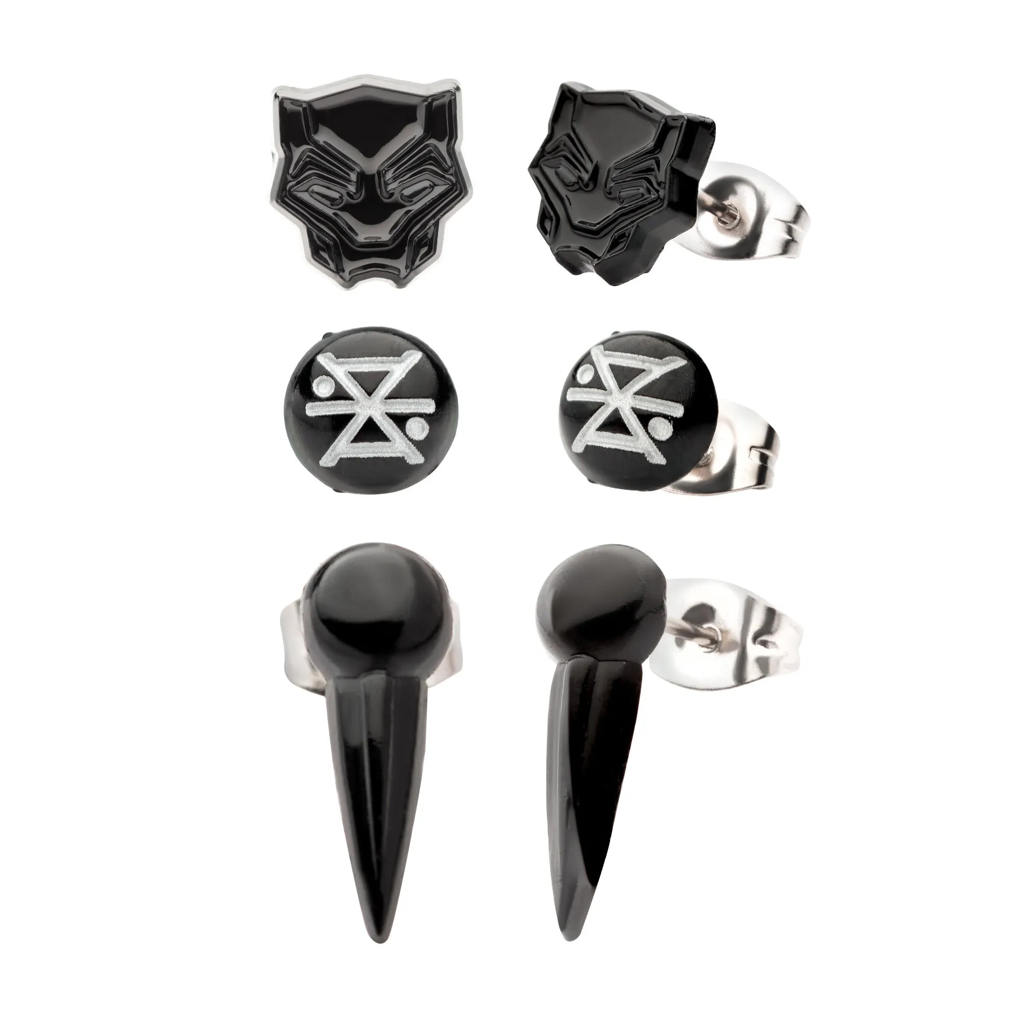 Black Panther: Wakanda Forever Black Plated Symbol Stud Pack