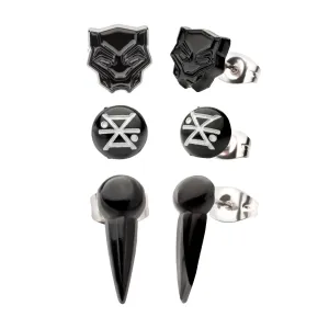 Black Panther: Wakanda Forever Black Plated Symbol Stud Pack