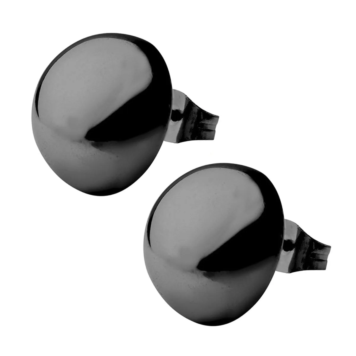 Black Stainless Steel Large Round Dome Studs