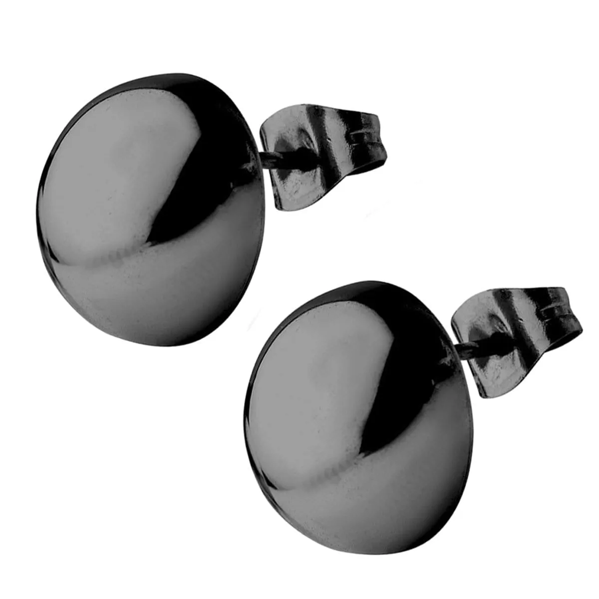 Black Stainless Steel Medium Round Dome Studs