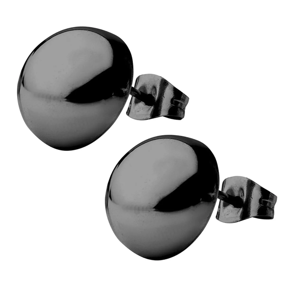 Black Stainless Steel Medium Round Dome Studs
