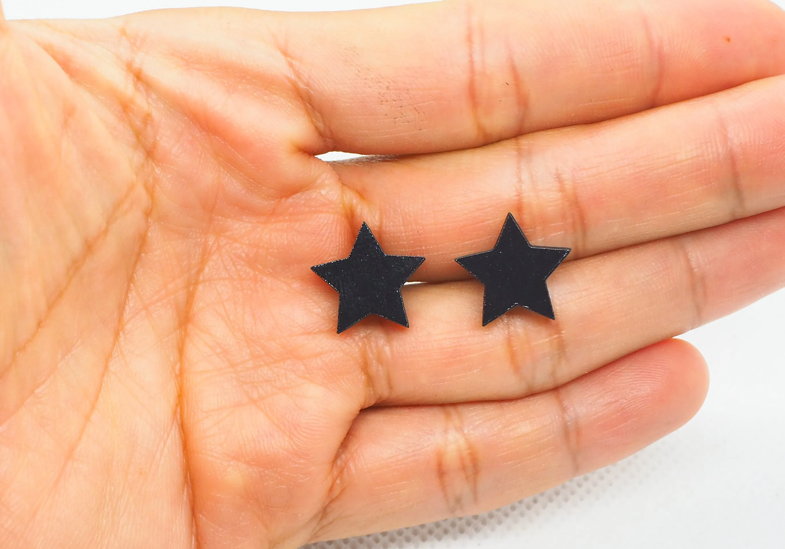 Black Star Rimu Stud Earrings