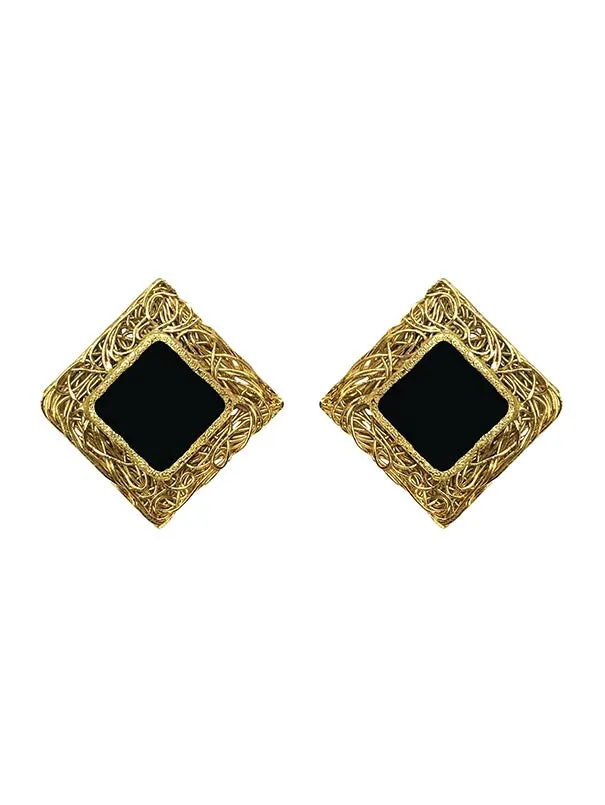 Black Statement studs