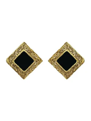 Black Statement studs