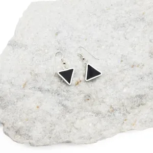 Black Triangle Earrings