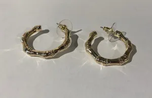 Blair Gold Bamboo Hoop Earring