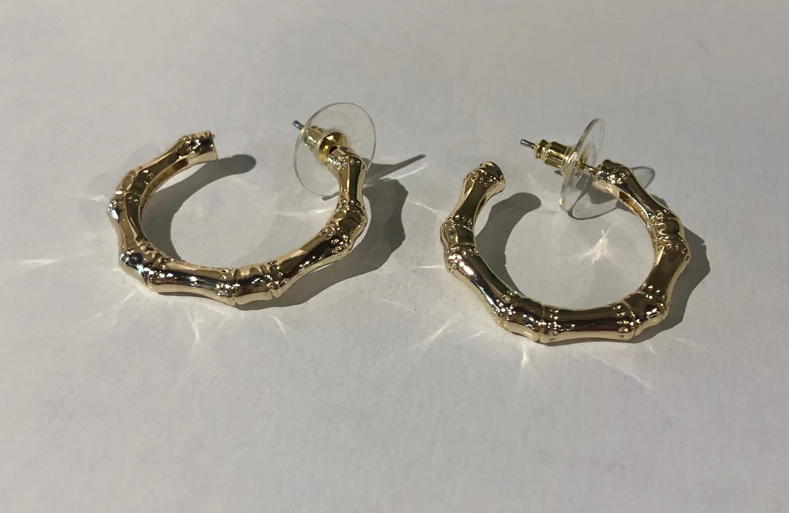 Blair Gold Bamboo Hoop Earring