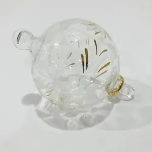 Blown Glass Ornament - Flowers Pattern