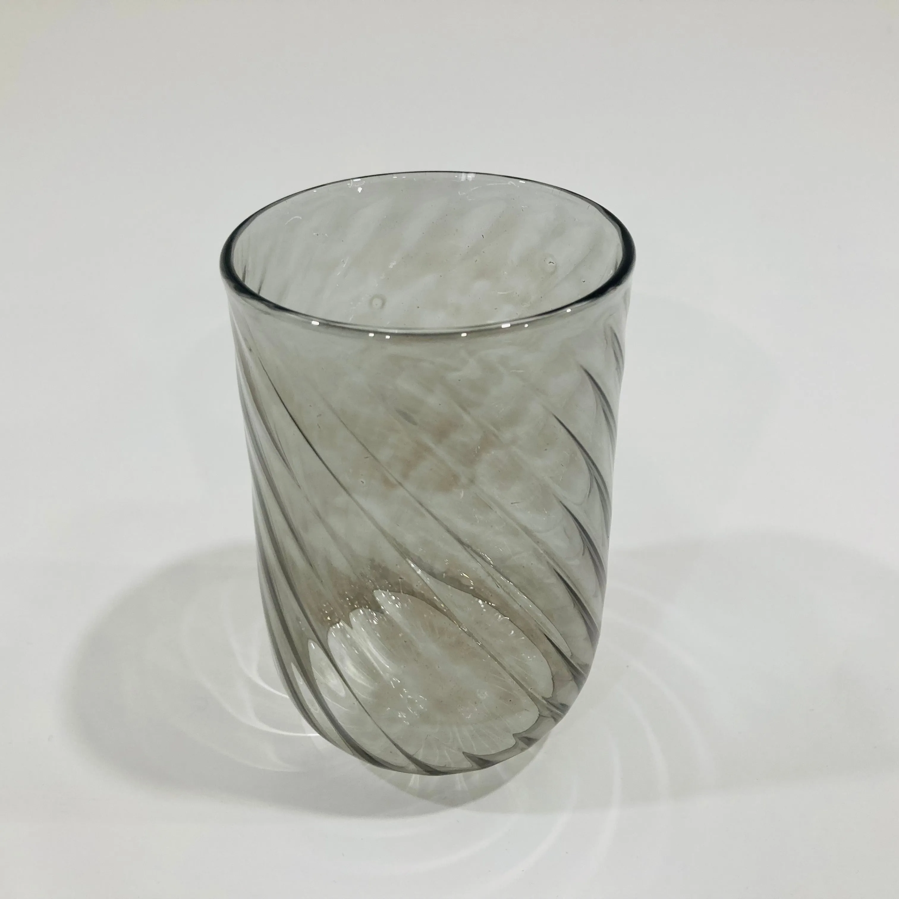 Blown Glass Stemless Glass - Iridescent