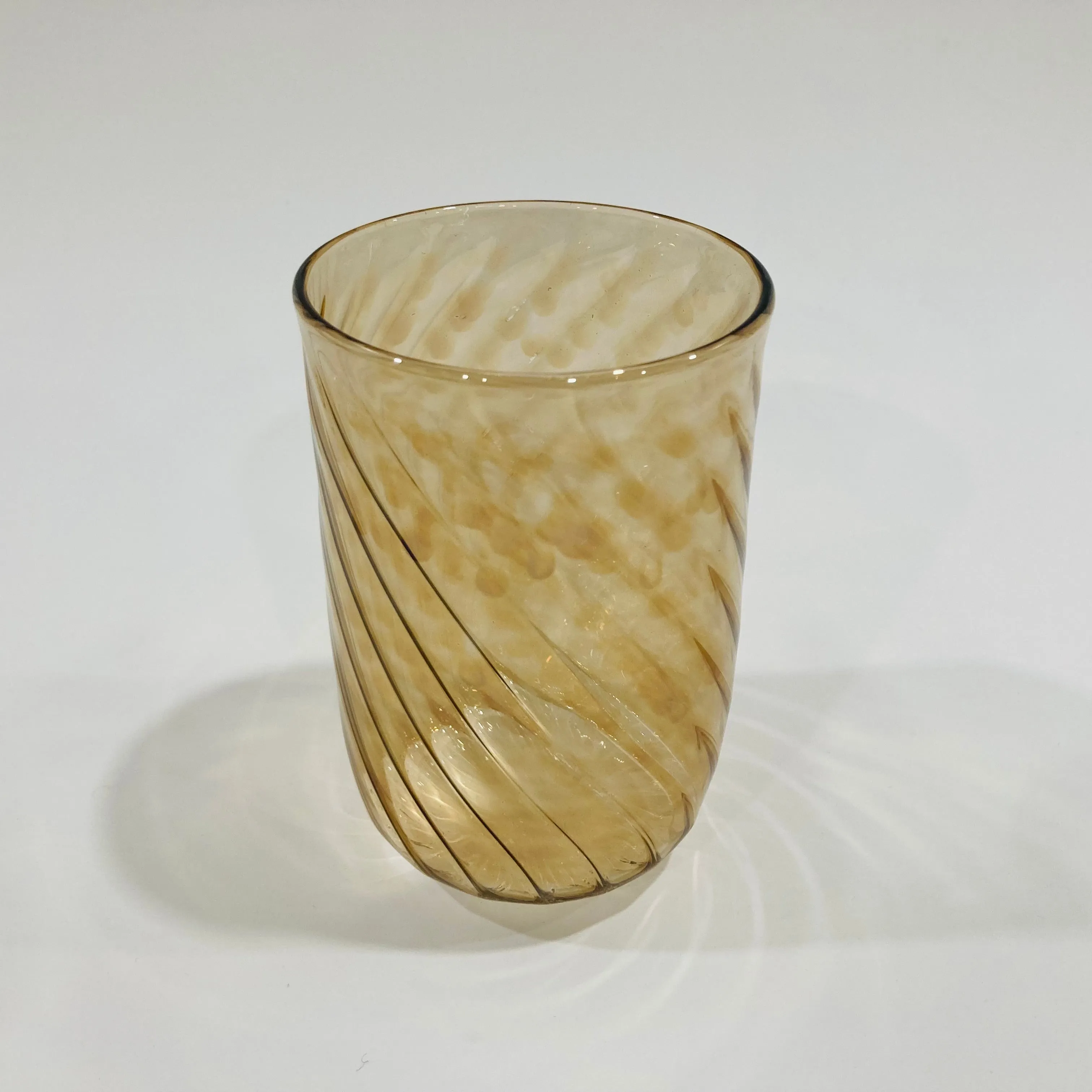 Blown Glass Stemless Glass - Iridescent