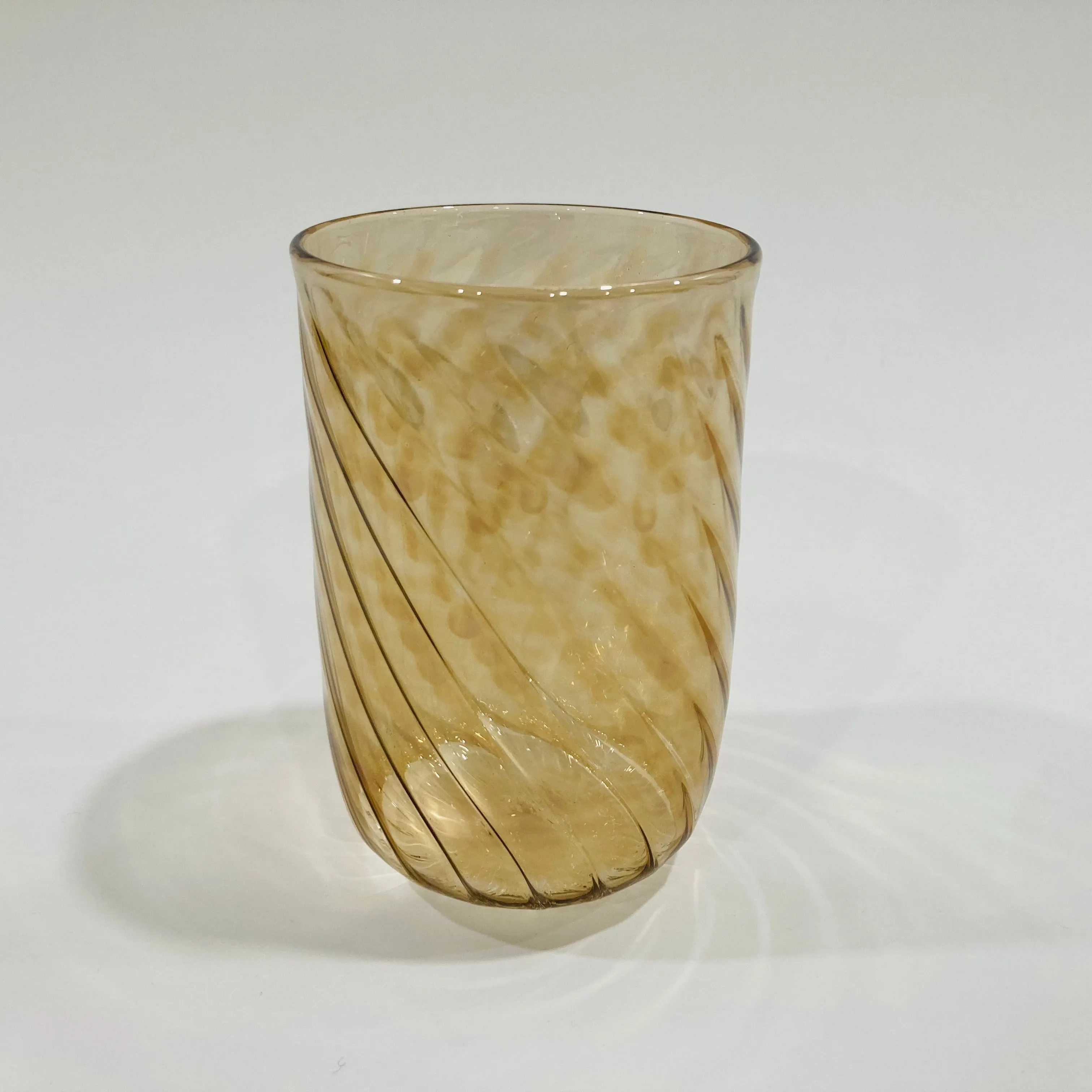 Blown Glass Stemless Glass - Iridescent