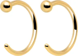 Body Candy Half Hoop Implant Grade Titanium Dazzling Round Open Hoop Earrings for Women Huggie Hoops