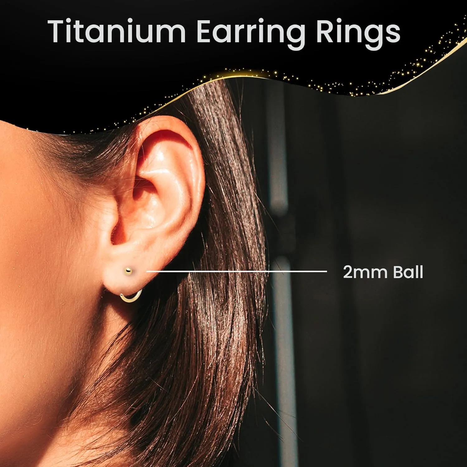 Body Candy Half Hoop Implant Grade Titanium Dazzling Round Open Hoop Earrings for Women Huggie Hoops