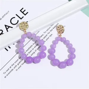 Bohemian Color Bead Hyperbol Earrings