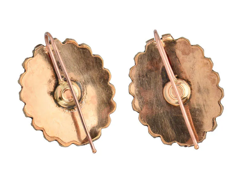 Bohemian Grand Garnet Antique Earrings