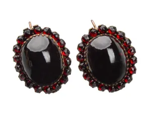 Bohemian Grand Garnet Antique Earrings
