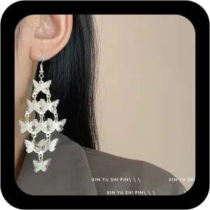 Boho Layered Butterfly Dangle Earrings Jewelry for Women