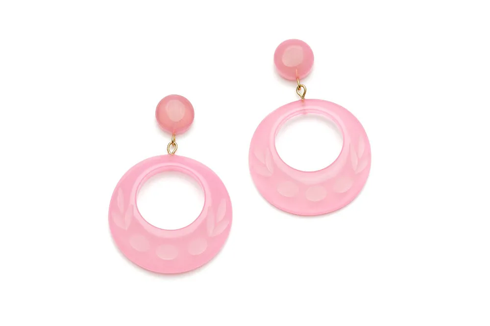 Bon Bon Fakelite Drop Hoop Earrings