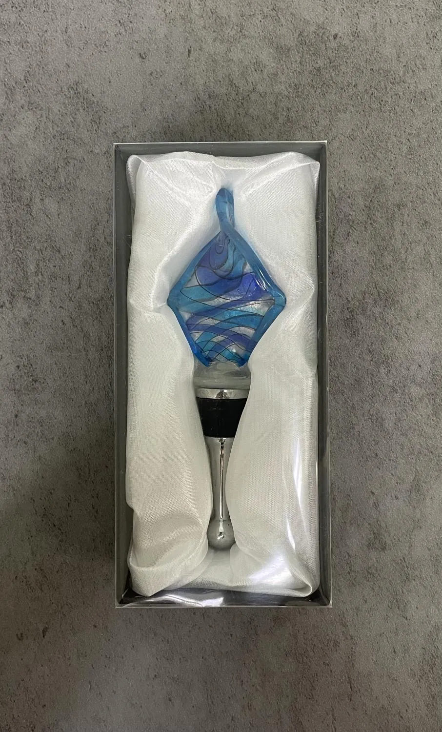 Bottle Stopper Blue Diamond