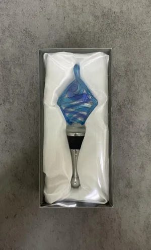 Bottle Stopper Blue Diamond