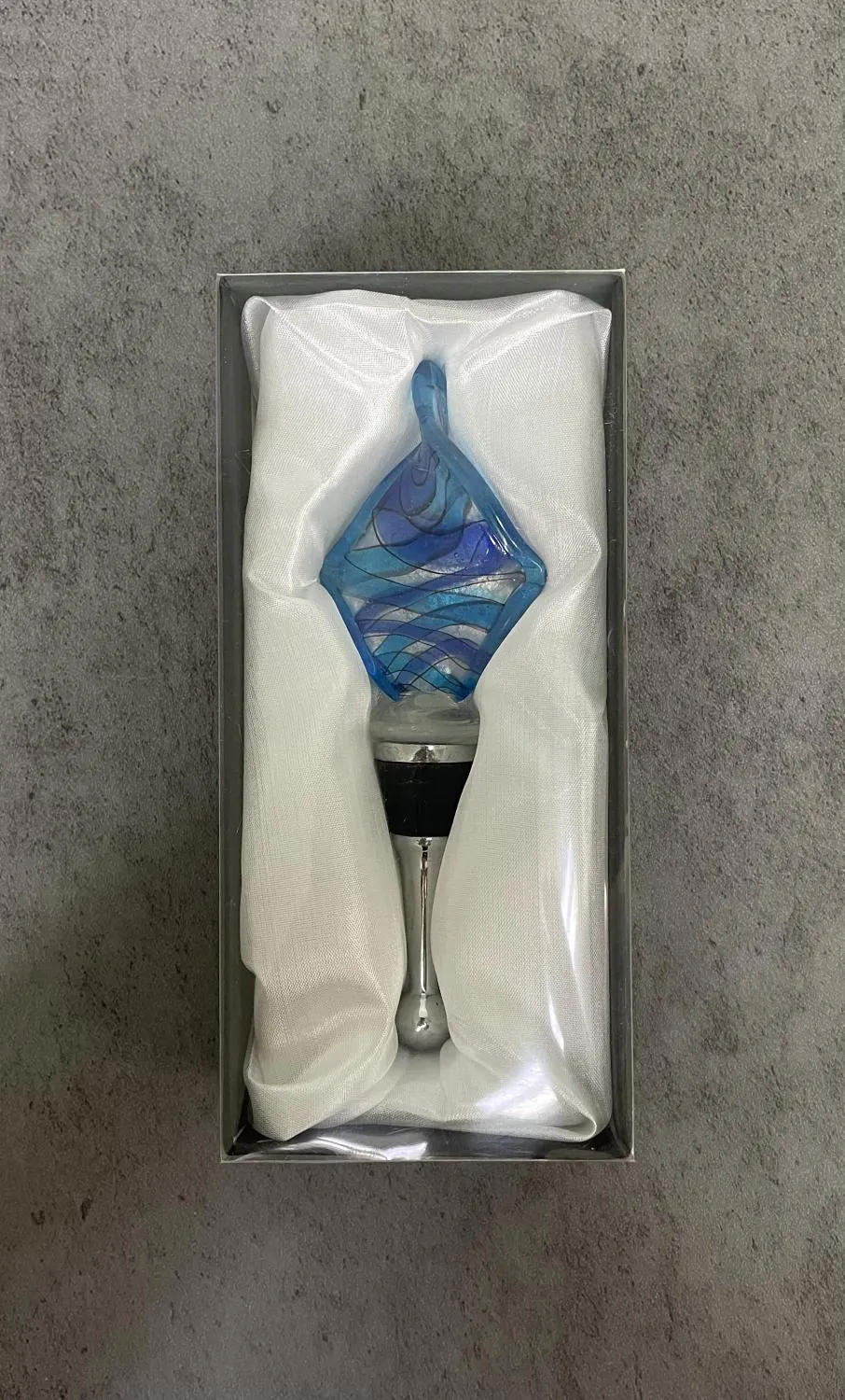 Bottle Stopper Blue Diamond
