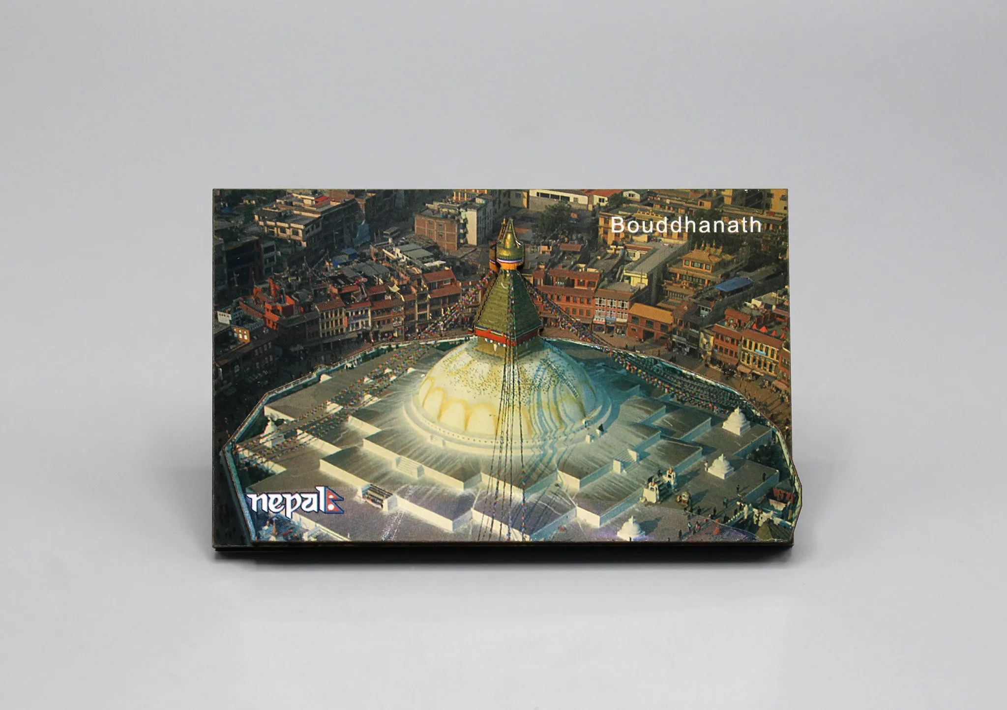 Bouddhanath Carved Wooden Fridge Magnet