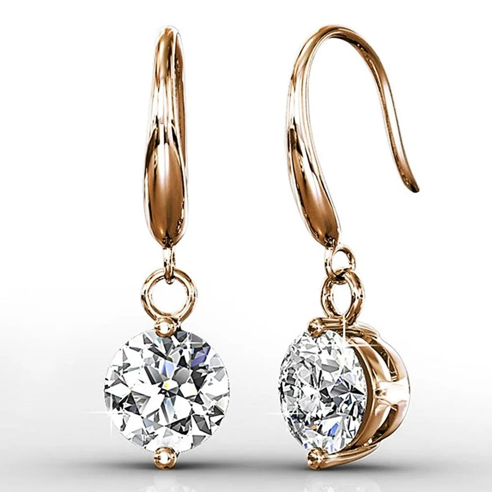 Boxed 2 Pairs Earrings Embellished with SWAROVSKI Crystals and Pearls Set