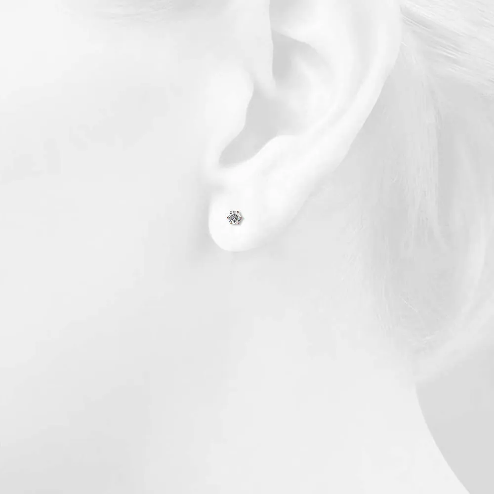 Boxed 3 Pairs Stud Earrings Set Embellished with SWAROVSKI crystals in Rose Gold