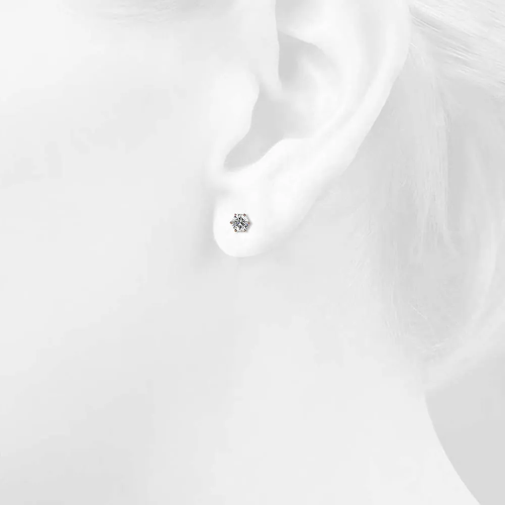 Boxed 3 Pairs Stud Earrings Set Embellished with SWAROVSKI crystals in Rose Gold