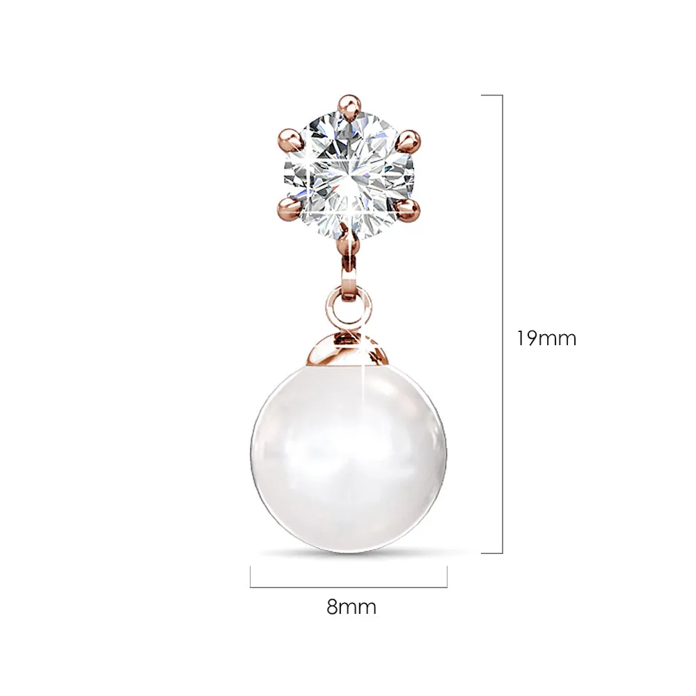 Boxed Margaux Necklace And Earrings Set Embellished with SWAROVSKI Crystal Pearls and SWAROVSKI crystals