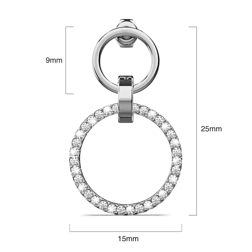 Boxed Orbit Earrings, Bracelet & Necklace Set with Swarovski Crystal in White Gold