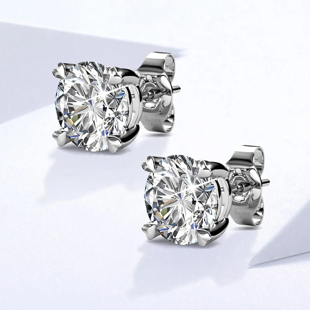 Boxed Set Of 2 Earrings Embellished with SWAROVSKI Crystals