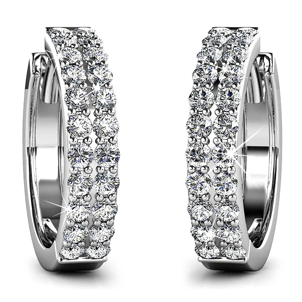 Boxed Set Of 2 Earrings Embellished with SWAROVSKI Crystals