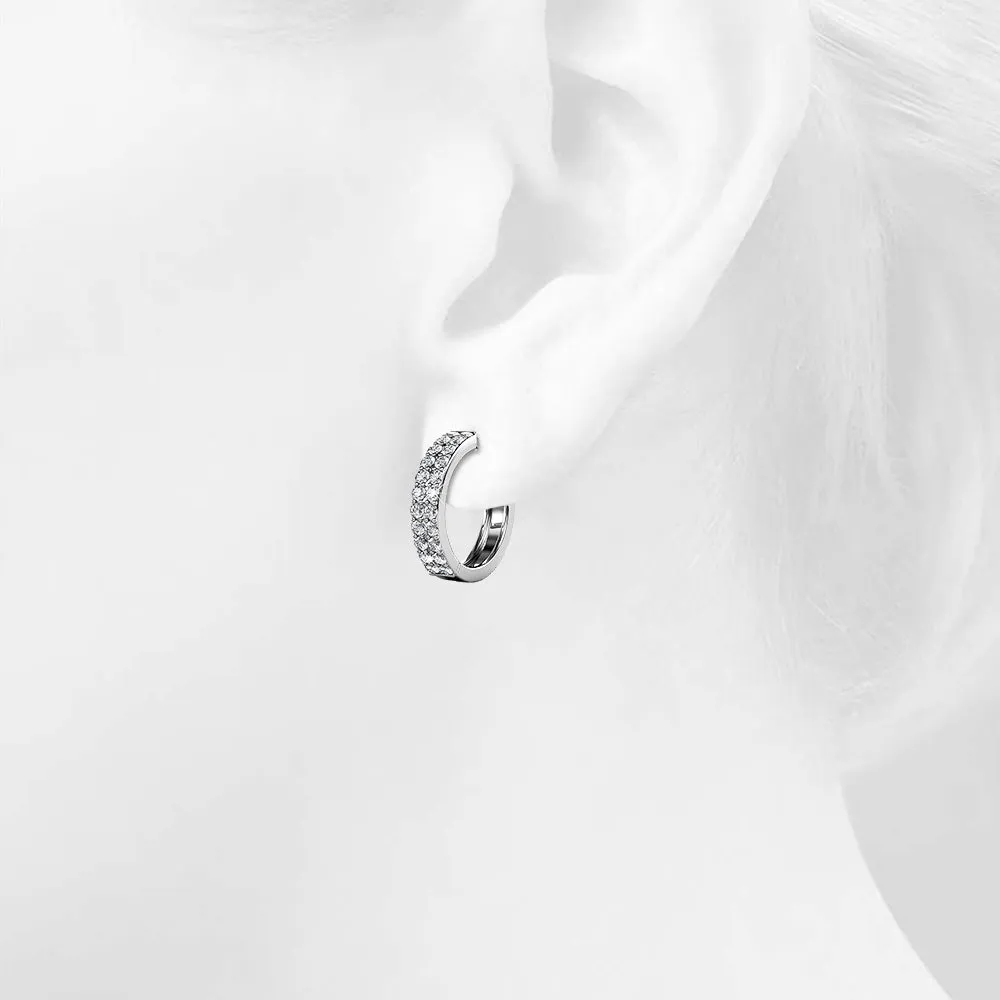 Boxed Set Of 2 Earrings Embellished with SWAROVSKI Crystals